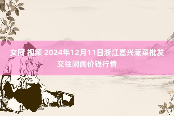 女同 视频 2024年12月11日浙江嘉兴蔬菜批发交往阛阓价钱行情