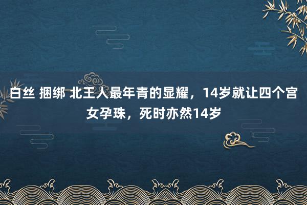白丝 捆绑 北王人最年青的显耀，14岁就让四个宫女孕珠，死时亦然14岁