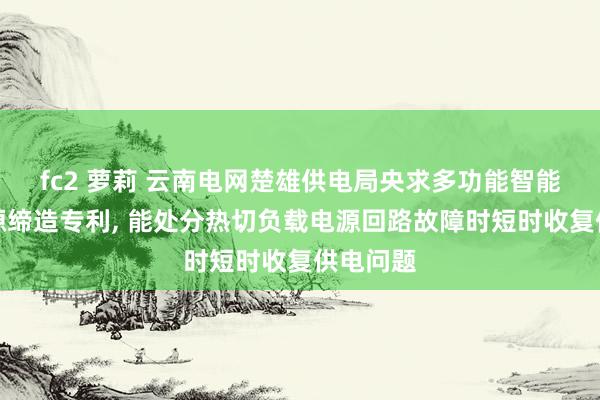 fc2 萝莉 云南电网楚雄供电局央求多功能智能移动电源缔造专利， 能处分热切负载电源回路故障时短时收复供电问题