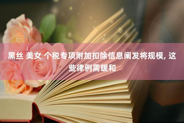 黑丝 美女 个税专项附加扣除信息阐发将规模， 这些律例需暖和