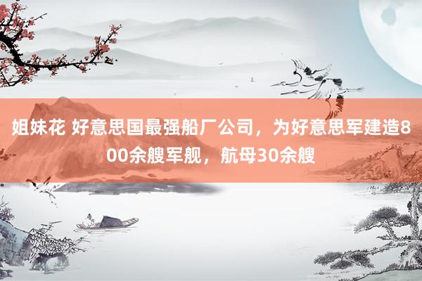 姐妹花 好意思国最强船厂公司，为好意思军建造800余艘军舰，航母30余艘